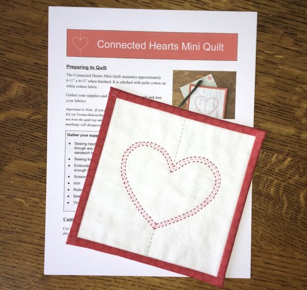 Connected Hearts Mini Quilt and Pattern